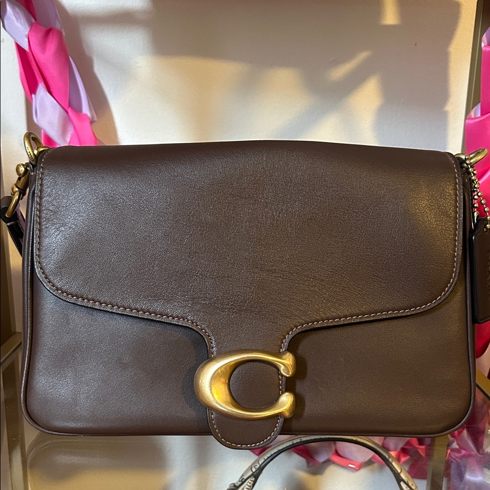 Coach Soft Tabby in Maple with brass hardware